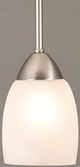 YHD Mirror Lake Brush Nickel/White 1-Light Incandescent Pendant-2