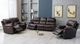 Mazin Furniture Gilbert Brown Power Reclining Loveseat with Center Console-2