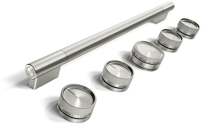 KitchenAid® 30" Monochromatic Stainless Steel Commercial-Style Gas Range Handle and Knob Kit-0