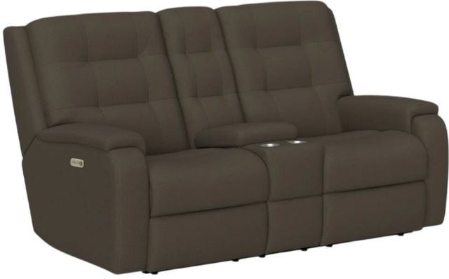 Flexsteel® Customizable 76" Arlo Power Reclining Loveseat with Console and Power Headrests-1