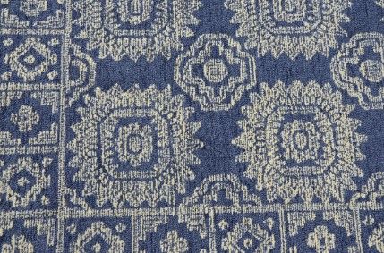 KAS Rugs Hudson Navy Suzani 5'x7' Area Rug-1