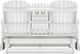 Signature Design by Ashley® Hyland Wave White Plastic Outdoor Glider Loveseat-2