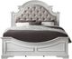 ACME Furniture Florian Antique White/Beige Queen Upholstered Panel Bed-3