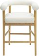 TOV Furniture Spara Natural/White Vegan Leather Counter Stool-3