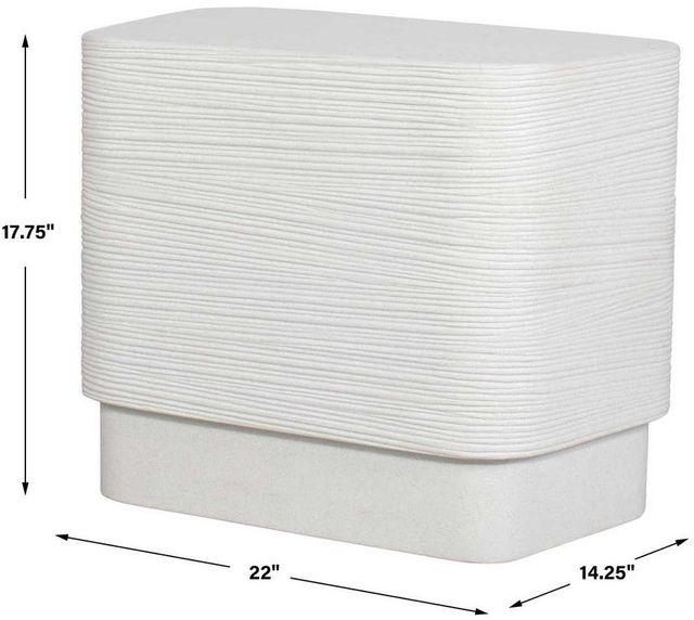 Uttermost® Saltwater White Concrete Indoor-Outdoor Side Table-2