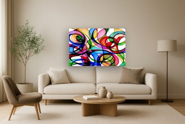 Classy Living Abstract Circles Wall Art-1
