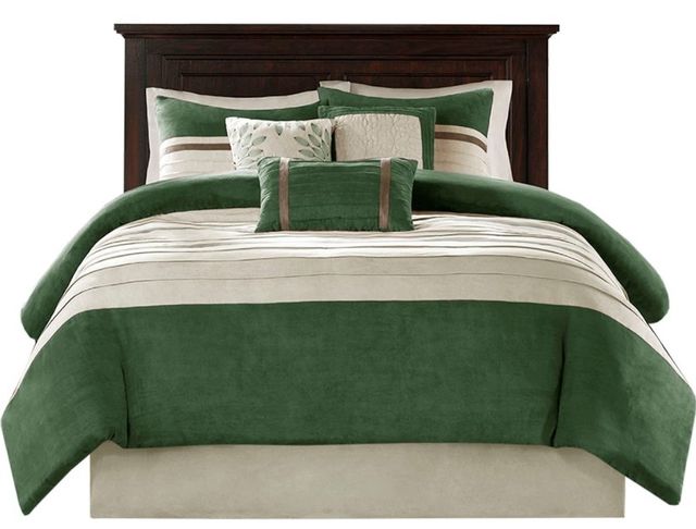 Olliix by Madison Park Palmer 7 Piece Green California King Comforter Set-0
