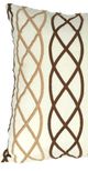 A & B Home Beige/Brown/Gold 18"x18" Throw Pillow-1