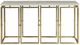 Century® Grand Tour Furniture Links Crystal Stone Top Console Table with Antique Brass Base-1
