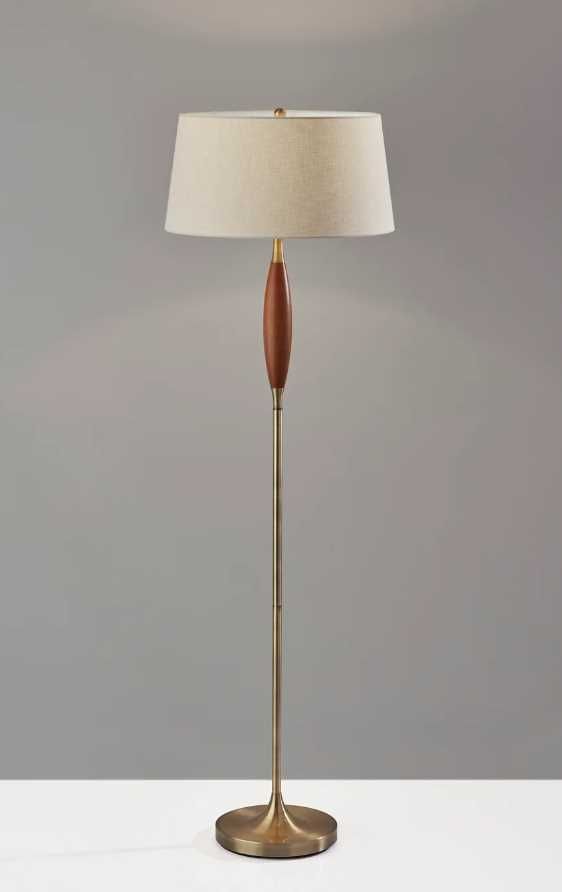 Adesso® Pinn Antique Brass Floor Lamp-1