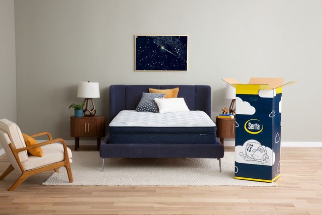 Serta® Perfect Day® Shoreline 12" Wrapped Coil Medium Euro Top Mattress in a Box-3