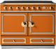 La Cornue CornuFé 90 Albertine 36" Quintessential Orange Pro Style Induction Range with Polished Brass Trim-0
