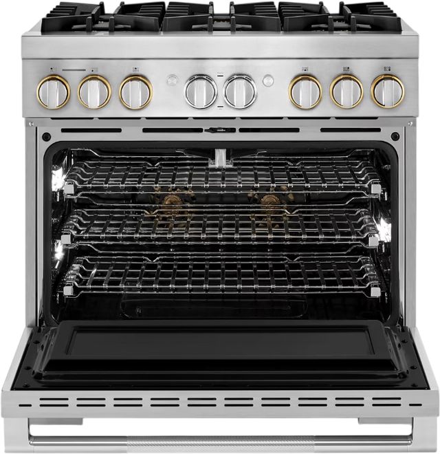 JennAir® RISE™ 36" Stainless Steel Pro Style Dual Fuel Range-1