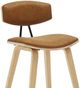 Armen Living Fox 3-Piece Camel/Oak Counter Stool Set-5