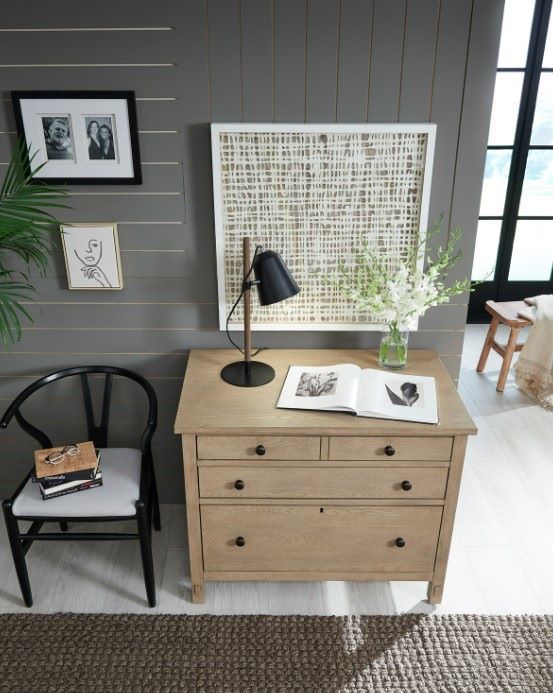 aspenhome® Emerson Light Elm Workstation Combo File Cabinet-1