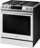 Samsung Bespoke White Glass Slide In Gas Range w/ Air Fry + TRAY INCLUDED, True Convection, 22k Burner, Coversion Broiler, Dehydrator & Reversible Griddle-3