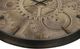 Monarch Specialties Inc. Brown 20" Round Wall Clock with Roman Numerals on Gear Mechanism Background-1
