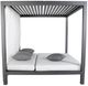 CabanaCoast® Customizable Muse Aluminum Outdoor Cabana Daybed with 1 Curtain-2