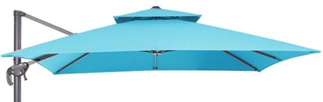 Furniture of America® Hero Teal Aluminum/Polyester Outdoor Patio Umbrella-1