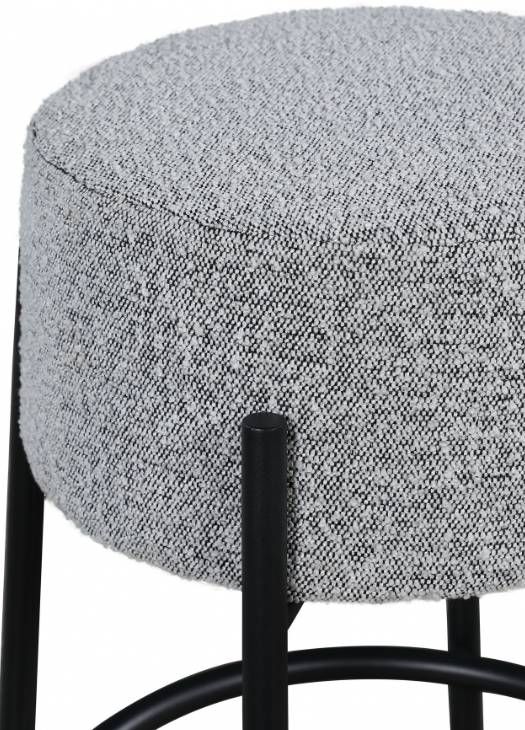 Meridian Furniture Avalon Gray/Matte Black Bar Stool-2