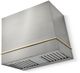 La Cornue Cornufé Loge 36" Stainless Steel Wall Mounted Range Hood with Polished Brass Trim-0