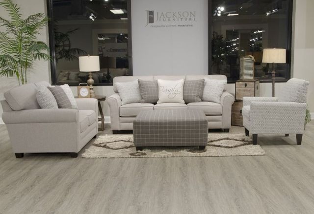 Jackson Furniture Lewiston Cement Loveseat-3