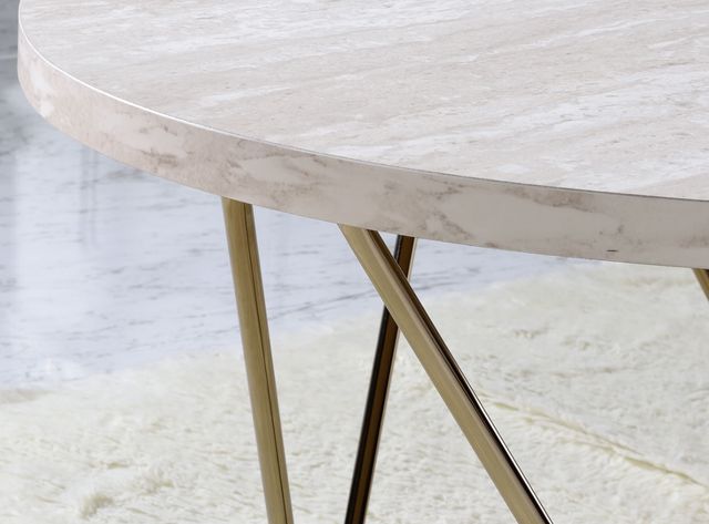 Steve Silver Co. Rowyn White Cocktail Table with Copper Base-3