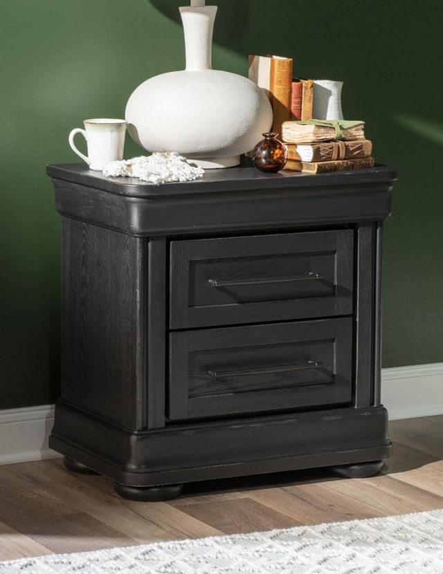 Legacy Classic Vintage Market Kettle Black 2-Drawer Nightstand-3
