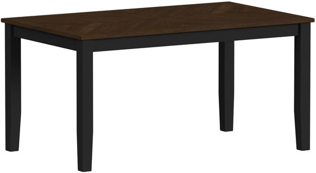 Elements International Brooks 6-Piece Black/Gray/Medium Brown Dining Set-2