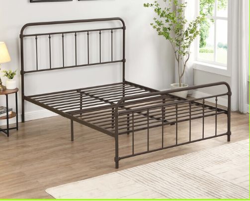 Milton Greens Stars Copper Full Metal Farmhouse Classic Platform Bed-3