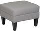 Dynasty Furniture 2 Piece Gray/White Chair and Ottoman Set-2