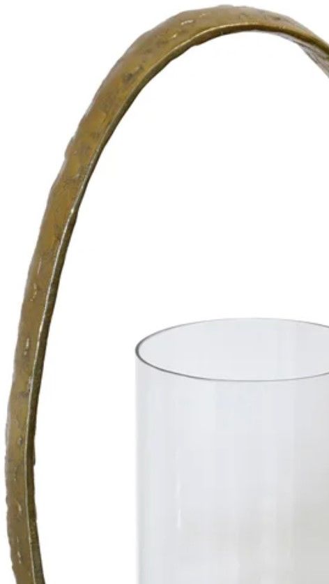 Stylecraft Gold 10" Candle Holder Stand with Glass-1