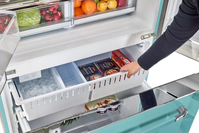 Unique® Appliances Unique 36 in. 21.4 Cu. Ft. Ocean Mist Turquoise Counter Depth French Door Refrigerator-2