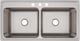 Elkay Lustertone® Classic Lustrous Satin 43" x 22" x 12-1/8" 3-Hole Equal Double Bowl Drop-In Sink-1