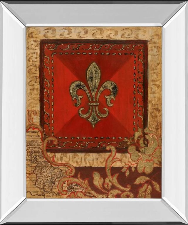 Classy Art Fleur Adorn I by Tava Studio Mirror Framed Wall Art-0