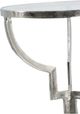 A & B Home Glass Top Side Table with Nickel Base-3