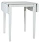 Jofran Inc. Eastern Tides 3-Piece Brushed White Counter Table Set with X Back Stools-2