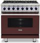 Viking® 7 Series 36" Kalamata Red Pro Style Dual Fuel Natural Gas Range-0