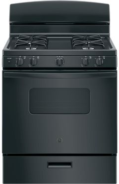 GE® 30" Black Freestanding Gas Range