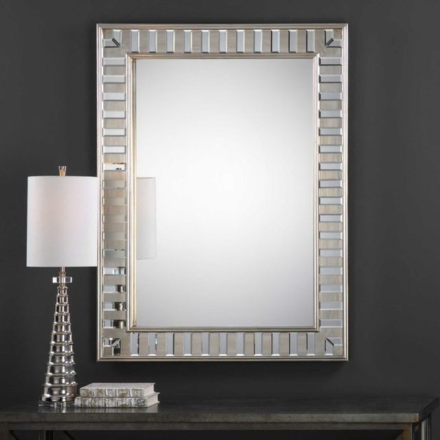 Uttermost® Lanester Antiqued Silver Leaf Mirror-1