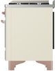 Ilve® Majestic III 60" Antique White Pro Style Dual Fuel Liquid Propane Range with Griddle and Copper Trim-3