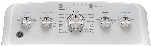 GE® 4.6 Cu. Ft. White Top Load Washer-1