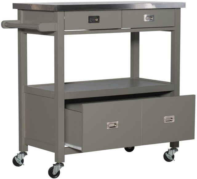 Linon Sydney Gray Kitchen Cart-1
