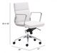 Zuo® Engineer White Low Back Office Chair-4