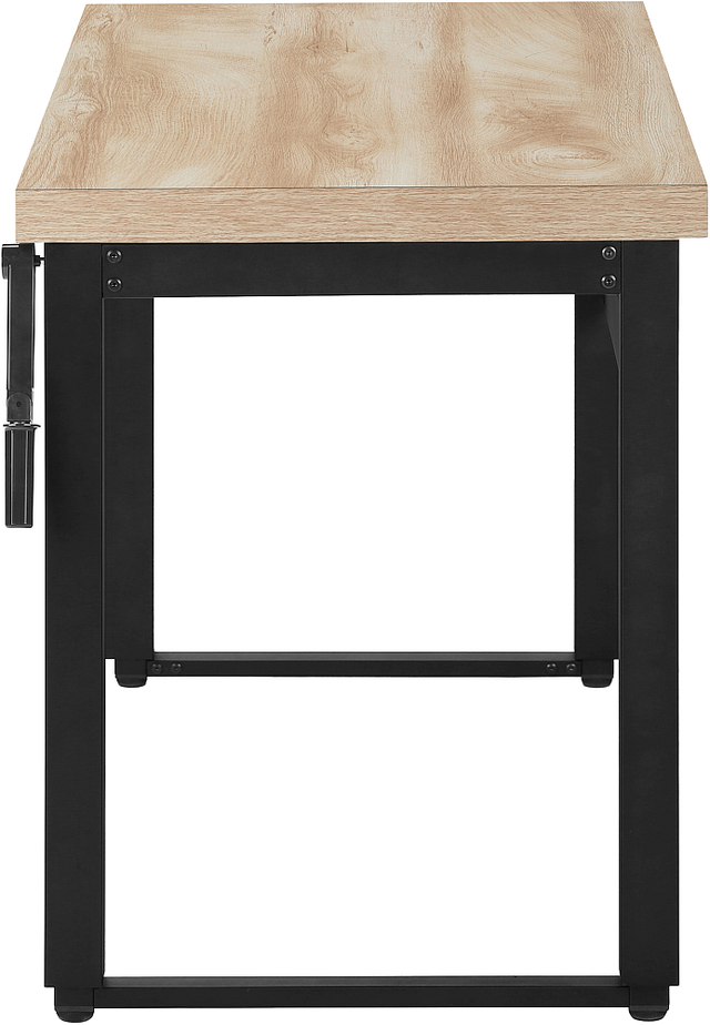 Monarch Specialties Inc. Black/Natural Wood-Look Adjustable Computer Desk-3