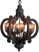 A & B Home Gray Wood Chandelier-3