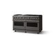 Viking® 5 Series 60" Damascus Gray Pro Style Gas (NG) Range with Brushed Brass Trim-2