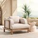 Classic Home Dawson Butterscotch Fabric/Wooden Outdoor Accent Chair-1