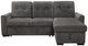 Mazin Furniture Carolina 2-Piece Dark Gray Reversible Pullout Sleeper Sectional and Storage Chaise-1
