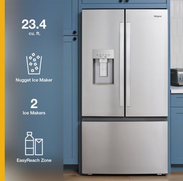 Whirlpool® 36” 23.4 Cu. Ft. Fingerprint Resistant Stainless Steel Counter Depth French Door Refrigerator with Nugget Ice-4